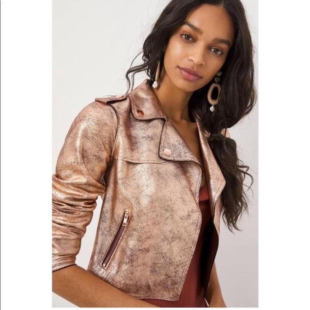Anthropologie Rose Gold Jacket